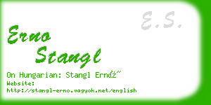 erno stangl business card